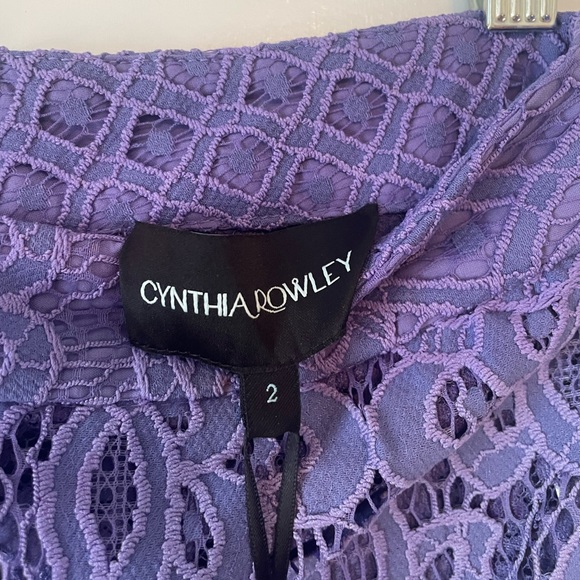 Cynthia Rowley Purple Lace Fit and Flare Pant - Picture 3 of 6